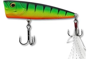 ‎LMAB Topwater Köder LMAB Splash Vibe 70F, 7 cm Popper Angeln, bleifrei, Popper Angelköder, Oberflächen Wobbler, Oberflächenköder Hecht, Plopper Angeln, Barsch, Rapfen Köder