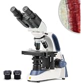 Swift SW380B 40X-2500X Binocular Compound Microscope, Siedentopf Head, Research Grade, 10X and 25X Wide Field Eyepiece, Abbe