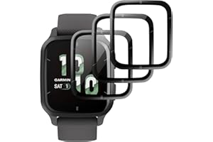 ELECTRO-WEIDEWORLD [3 Pezzi] Pellicola Vetro Temperato per Garmin Venu Sq 2, Weideworld Anti-riflesso HD Soft Pellicola Protettiva per Garmin Venu Sq 2, Nero