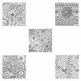 BMC 10pc Super Cute Abstract Themed Square Nail Polish Art Stamping Plate: Shangri-La Master Set