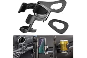 KATUR Support de téléphone multifonction à visser pour Jeep Wrangler JK JKU Sahara Rubicon & Unlimited 2011-2018