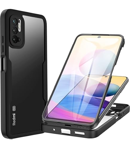 Verco Handyhülle Für Xiaomi Redmi Note 10 5G – Schwarz, Matte Silikon-Hülle, Stoßfest, Griffig