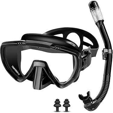 EnzoDate Optische Duikuitrusting Bijziendheid Snorkelset, Bijziend Dry-top Duikmasker, Verschillende Sterkte Voor Elk Oog