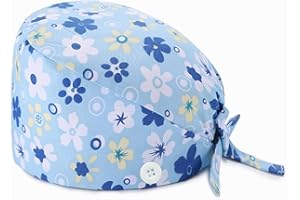 KYLOS 1 Stück Op haube stoff, Op haube, Krankenschwester haube, Op hauben baumwolle chirurgie, Op haube stoff langhaar, Schrubben Kappen, Schweißabsorbierendes Handtuch auf Mütze, Für Ärzte und Pflegekräfte