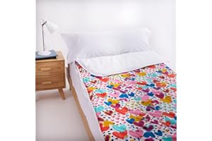 10XDIEZ Sacos nórdicos Ajustables (Corazones Blanco - Cama 90cm)