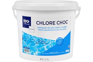EDG - Chlore Choc Piscine - Spécial Eau Verte - Action Rapide - Granulés - Seau 5kg - Gamme Traitement Et Accessoires Piscine EDG Access