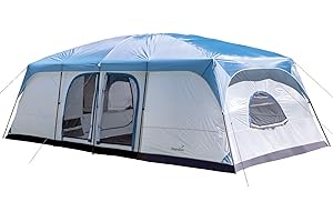 Skandika Tonsberg Tente de camping 5/10 personnes avec peau unique, toit en maille, chapiteau amovible, hauteur debout 2 m, sol de tente cousu, colonne d'eau 4000 mm | Grande tente familiale