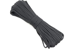 PSKOOK 100 FT (31 Meters) Paracord 7 Strand 4mm Assorted Colors of Tactical Parachute Rope for Outdoor Camping