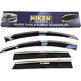 Niken Fiat Egea Cross Uyumlu Kromlu Cam R&uuml;zgarlığı 4l&uuml; Set 2019 2022