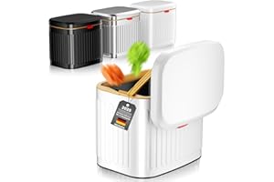 MIHOHO Secchio per compost in acciaio inox per cucina, cestino per la spazzatura da appendere con coperchio, 4 l, contenitore per compost da cucina per il piano di lavoro, contenitore per compost sotto il