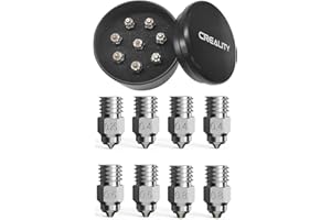 KOYOFEI Creality Bimetallisches High End Düsen für Ender 3 S1, 3D Drucker Kupferlegierung Gehärteter Stahl 0,25mm, 0,4mm, 0,6mm, 0,8mm, Düsen Set für Ender 3, Ender 3 V2, Ender 3 Neo, Ender 5, CR-10 Serie