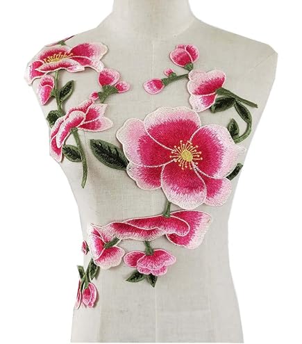 Toppa Ricamata Rosa Volpe - Applica Con Ferro Da Stiro O Cucita Per Jeans 948574 Toppa Ricamata Rosa Volpe - Applica Con Ferro Da Stiro O Cucita Per Jeans 948574