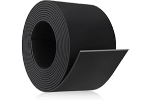 LEFUNOM Tira de goma flexible rollo de caucho 3m×75mm×3mm plancha goma antivibración tira de neopreno para protección contra impactos (no adhesivo)