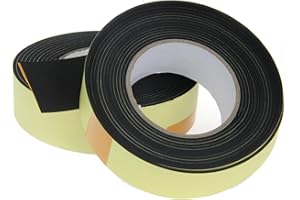 KOBOKO Uszczelka okienna, samoprzylepna taśma uszczelniająca, 25 mm (szer.) x 1 mm (śr.) / 10 m (dł.), taśma uszczelniająca do drzwi, samoprzylepna, taśma piankowa EVA, ochrona przed kolizją,