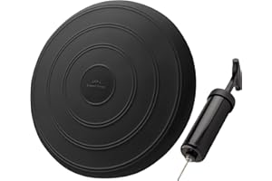 EVEREST FITNESS Coussin Gonflable - Diamètre : 33 cm - avec Pompe à air - Coussin d'équilibre - Coussin d'entraînement, Coussin d'assise et de Dossier