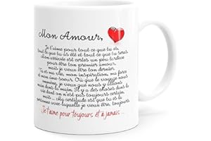 LUIGI COLLECTION Mug Amour Tirade Idée Cadeau Original Femme Homme Tasse Message drôle Humour Déclaration pour Ami Couple Amoureux Collègue Mari Fiancé Copain Copine pour Anniversaire St Valentin Noël.