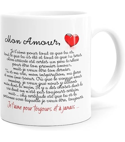 Chope à Bière Petit Poussin D’amour - Verre Givré 470 Ml, Cadeau Couple Saint-Valentin, Humour, Imprimé En France - 8