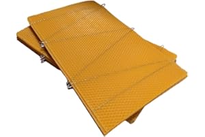 Beekeeping Supplies UK Ltd - Wired Brood Foundation x 10 sheets - For British National Beehives - 341 x 203mm - 100% Pure beeswax
