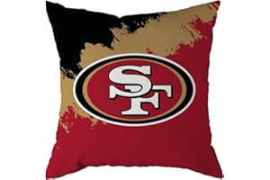GREAT BRANDING NFL Kissen San Francisco 49ers Football Cushion Brush Pillow Sofakissen 50x50cm