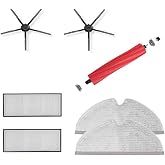 Ozemtek Siyah Roborock ile uyumlu Q7 Q7+/ Q7 Max Mop Paspas,Filtre,Fır&ccedil;a Yedek 7 Par&ccedil;a Set