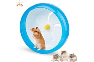 Bigxin 1Pcs Rueda para Animales Hamster Bola Hámster, Rueda Hamster Silenciosa Rueda de Plástico para Hámster, Rueda para Cobayas Ratones, Herbos, Ratas Mascotas Pequeñas (17cm, Azul)