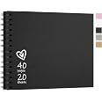 Vienrose 18 x 18 cm Album Photo Scrapbooking Vide en Papier Kraft à Couverture Rigide, Livre