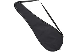 HKSICHENGKEJIUK Single Badminton Racquet Cover Bag Padded Racket Carrying Shoulder Storage Pouch Badminton Racket Bag Waterproof Racquetball Carry Case Tennis Racquet Handbag Organizer with Adjustable Shoulder Strap