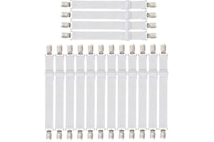 O-Kinee 16 szt. regulowane napinacze prześcieradła, elastyczne, białe