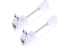 TLIDFGEO 2pcs Lampenfassung E27 Fassung Kabel mit Schalter Schwanenhals Fassung Flexibel mit Gewinde für Glühbirne LED E27 Küchenlampe AC 230V Leselampe Wandleuchte ohne Glühbirne Steckdosenlampe Kabelschalter