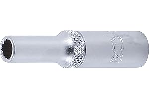 BGS 10705 | Inserto per chiave a bussola a due punti, profondo, 6,3 mm (1/4") | SW 5,5 mm | acciaio CV | bussola, dado