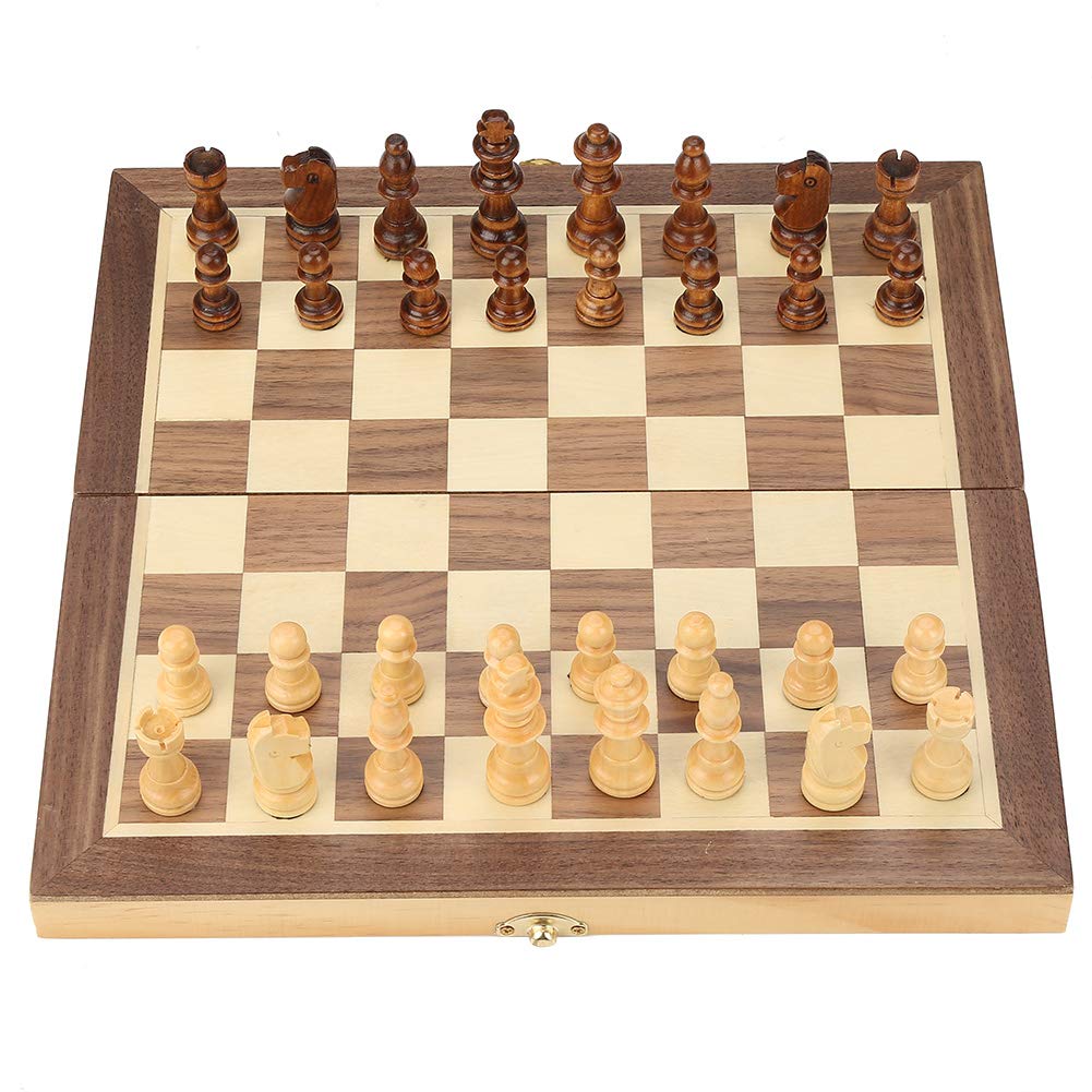 Magnetici Scacchi E Dama Portatile Gioco Da Tavolo Magnetico In Legno Con Scacchiera Gioco Intelligente Per Bambini Principianti Adulti Giochi Legno