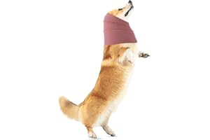 Amaxiu Scaldaorecchie per cani e collo, paraorecchie per cani, scaldacollo e orecchie per cani, silenzioso, per alleviare l'ansia, protezione dal rumore, per fare il bagno e la toelettatura (M, rosa)