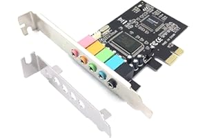 PARDARSEY Padarsey Carte son interne PCIe 5.1 pour PC, Windows 7, carte audio stéréo 3D, puce CMI8738, adaptateur PCI Express