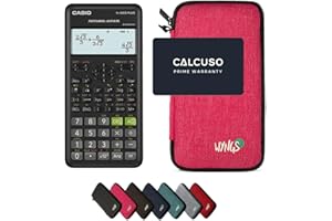 Casio fx-82ES Plus 2nd Edition con Funda Protectora WYNGS Rosa - Calculadora Científica - Paquete Básico