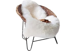 AUFELL Faux Sheepskin Rug Fluffy Rug,Fluffy Area Small Rugs Shaggy Rugs for Bedroom Rug Fluffy Sofa Floor Carpet Home Decoration White Rugs (White_60x90cm)