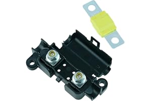 SWITCH ELECTRONICS Midi Fuse Bolt Down High Current Auto Marine Truck Fuse Holder (60A Yellow, Pack of 1 and Holder)