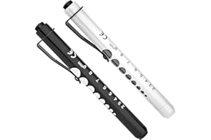 Diagnostikleuchte Medizinische Pupillenleuchte, RISEMART 2 Stück Wiederverwendbare LED Stiftlampe mit Taschenclip alsr Kranke