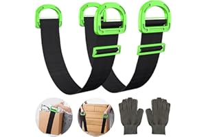 Cinghie di Trasporto, MOSOTON Cinghie di Sollevamento, 2 Confezioni di Cinghie di Trasporto Resistenti, per il Trasporto di Mobili, Materassi, Scatole ecc. (Quattro Guanti di Sicurezza Inclusi)