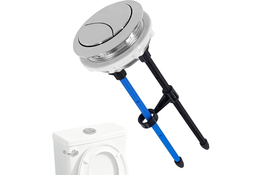 58mm/22.83 inches Toilet Push Button,Dual Push Flushing Toilet Button,Adjustable Toilet Water Tank Button,Replaced Flush Button with Thread Diameter