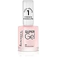 Rimmel London Smalto Unghie Super Gel French Manicure, Nail Polish Effetto Gel a Lunga Durata, 091 English Rose, 12 ml