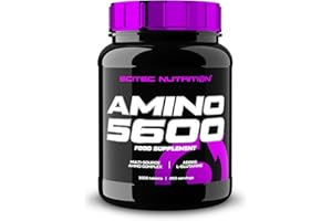Scitec Nutrition Amino 5600 Comprimés, Acides Aminés Essentiels&BCAA avec L-Glutamine, Favorise la Récupération et la Croissance Musculaire, Formule Protéine de Lactosérum & Caséinate, 1000 Comprimés