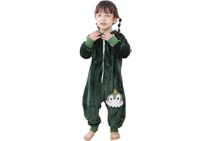 MONSTOYO Gigoteuse a Pied Surpyjama Bébé Fille Garçon, Hiver Flanelle Combinaison Pyjama Enfant Turbulette avec Jambes, Cartoon Manches Longue Dors Bien Grenouillère Sac de Couchage 0-6 Ans