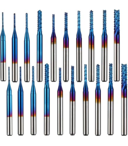 10x Carbide PCB Punte Dell'incisione Di CNC Strumento Router 15 ° 0,1 Millimetri - Foto 5