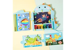 ENIKMOSD Magnetspiel Labyrinth Holzspielzeug,Kinder Montessori Spielzeug Motorikspielzeug ab 3 4 5 6 Jahre,Lernspielzeug Busy Board Lernen Farben Sortierspiel,Magnete Kinder Geschenk Mädchen Junge