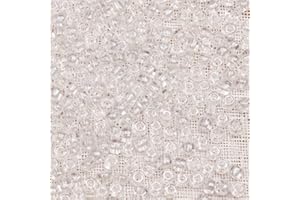 Tibaoffy Trasparente Perline Dimensione 6/0 Perle di Vetro del Seme dei Mestieri 4 mm per la Fabbricazione dei Gioielli (Totale Circa 100g Circa 1200 Grani‌)