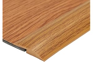 GELINTONG 2 Mètres Bande de Seuil de Porte de Sol en PVC Vinyle,Autocollant garniture de Bordure de Moquette,Profilé de Transition,Barre de Moquette,Convient Pour une Pente de Seuil de 5 mm.