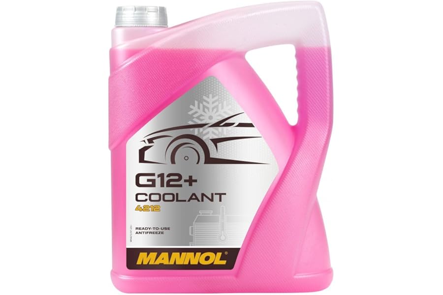 MANNOL 5 Litres Coolant G12+ Antifreeze 4212 SAE J1034 Carboxylated Ready For Use Solution