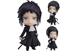 MUFENDZ Bungo Stray Dogs,Nakajima Atsushi,Akutagawa Ryunosuke,Dazai Osamu Q Versión cara intercambiable figura móvil modelo PVC estatua adornos coleccionables (Akutagawa Ryunosuke)