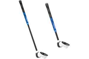 GAZEVR Gaze VR | VR Golf Club Attachments for Meta Quest 3 & 3S | Pro Grip | Right & Left Controllers | Blue | Extended