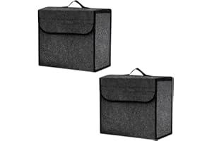 EUBSWA Organizador Maletero Coche 39 x 27 x 19 cm, 2 piezas Bolsa Maletero Coche para Todos los Automóviles y Camiones